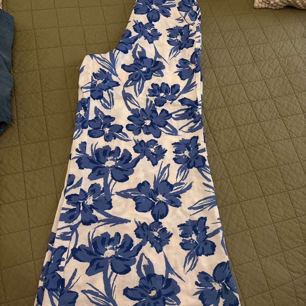 Floral Blue and White Dress